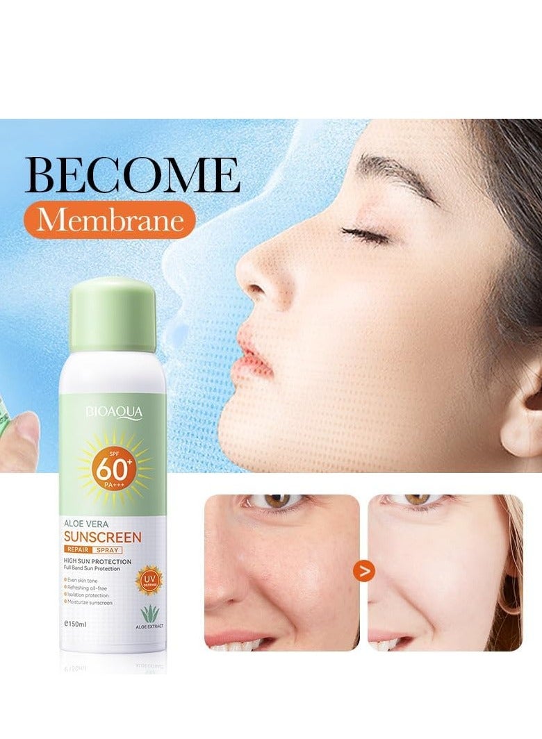 BIOAOUA Sun Protection Spray,Waterproof and Long Lasting Effect Sunscreen Spray for Face Protective,150ML - Image 2