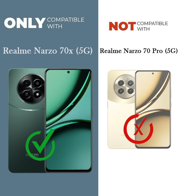 Jkobi Back Cover Case for Realme Narzo 70x 5G (Shockproof with Polycarbonate Clear Panel | Professional Black) - Image 4