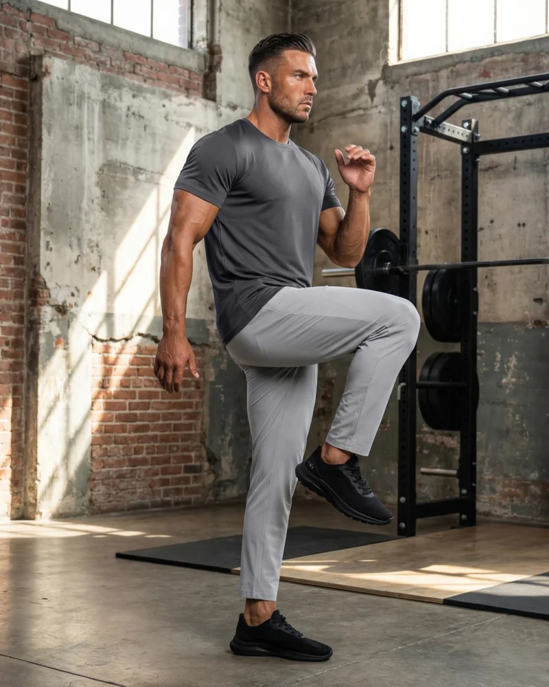 Musclemind Steel Grey Core Motion Training T-shirt for Men | Best Price UAE