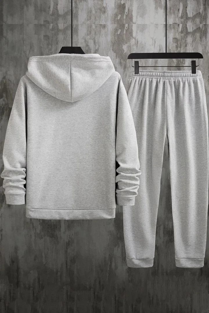 ONLYTRENDWEAR Unisex Nasa Printed Tracksuit Set L. Grey