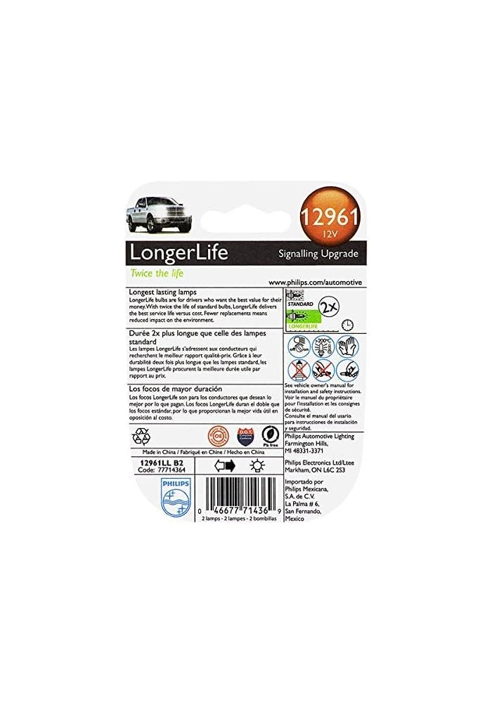 PHILIPS Automotive Lighting 12961LLB2 LongerLife Miniature Bulb, 2 Pack - Image 3