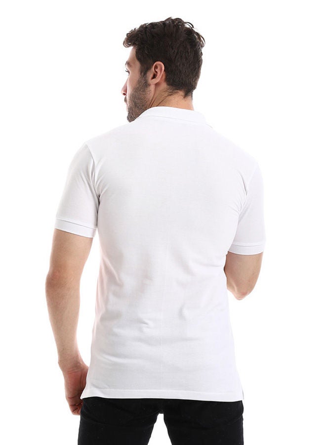 WHITE RABBIT White Rabbit Chest Printed Classic Neck Polo Shirt  - Image 3