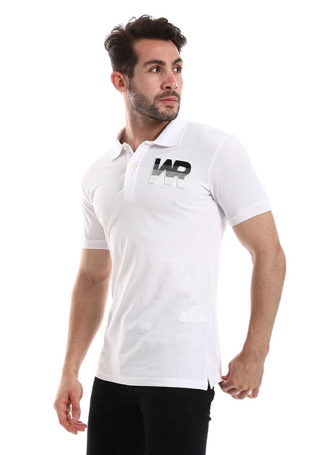 WHITE RABBIT White Rabbit Chest Printed Classic Neck Polo Shirt  - Image 2