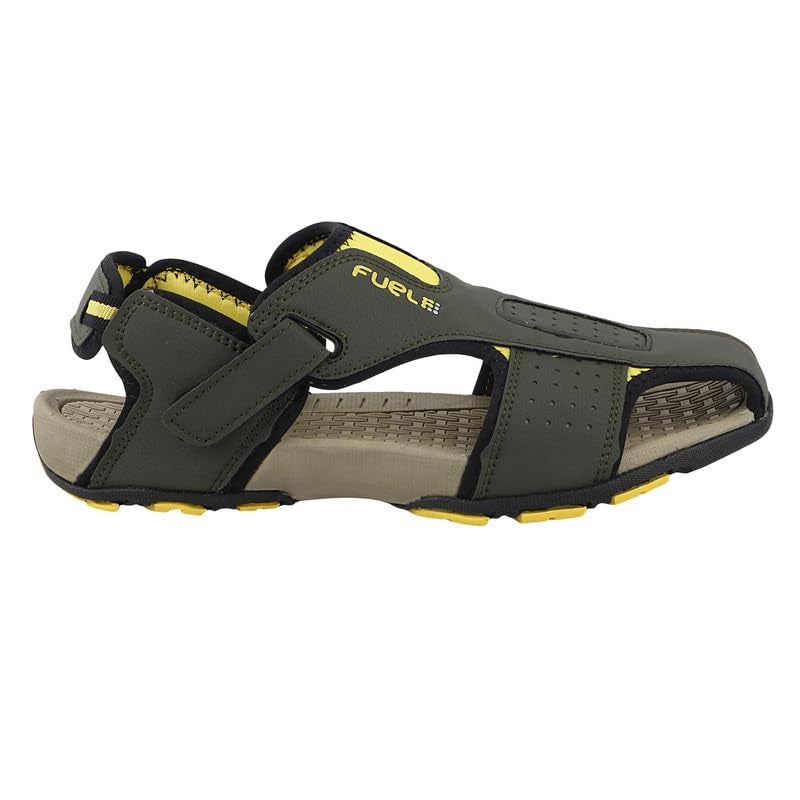 FUEL Neston Sandals Comfortable & Lightweight of Flexible & Breathable Stylish Casual Outdoor Footwear For Gents (Olive-7UK) - Image 2