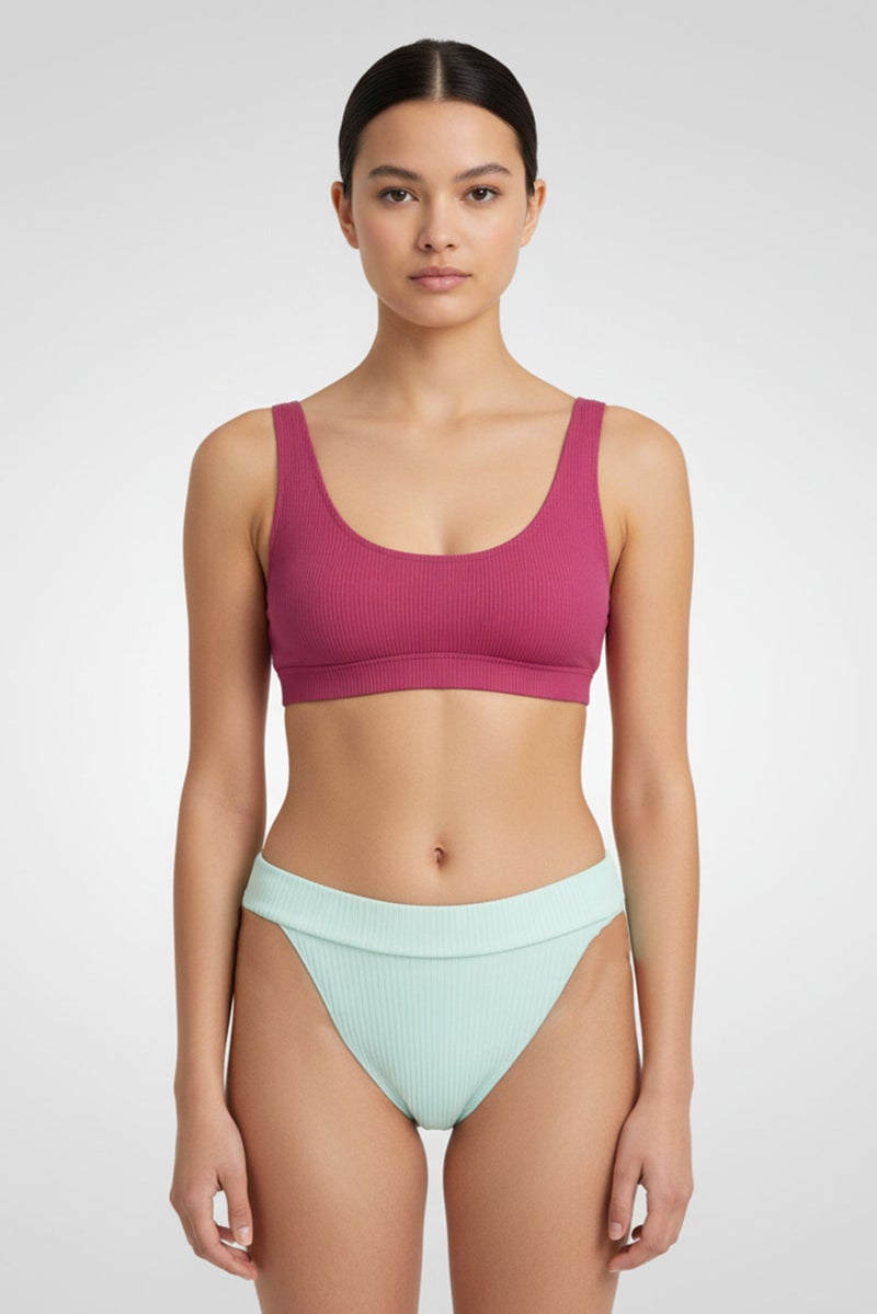Reserved Women 1,Pc Ribbed Bikini Bottom, Turquoise - Image 1