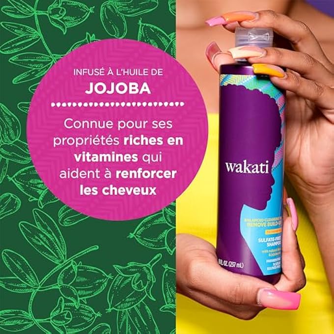 Wakati SULFATE-FREE NON-STRIPPING AUTO-DETANGLING SHAMPOO FOR NATURAL AFRO HAIR 235 ML - Image 3