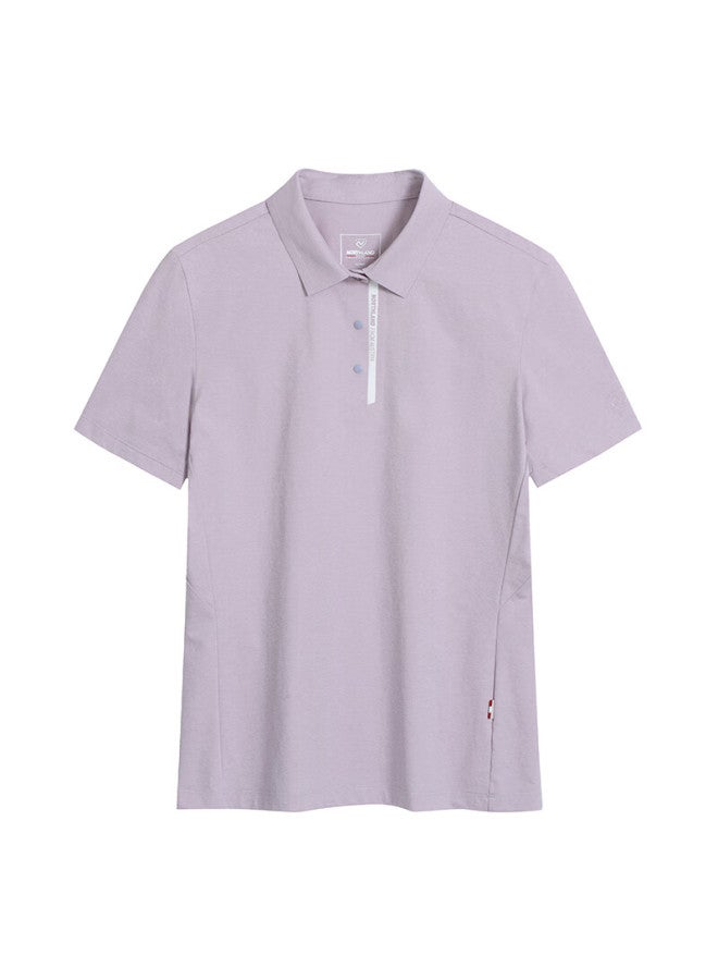 NorthLand New Women'S Sun Protection Quick-Drying Polo Shirt Outdoor Hiking Antibacterial Elastic Collar Short Sleeve T-Shirt - Image 2