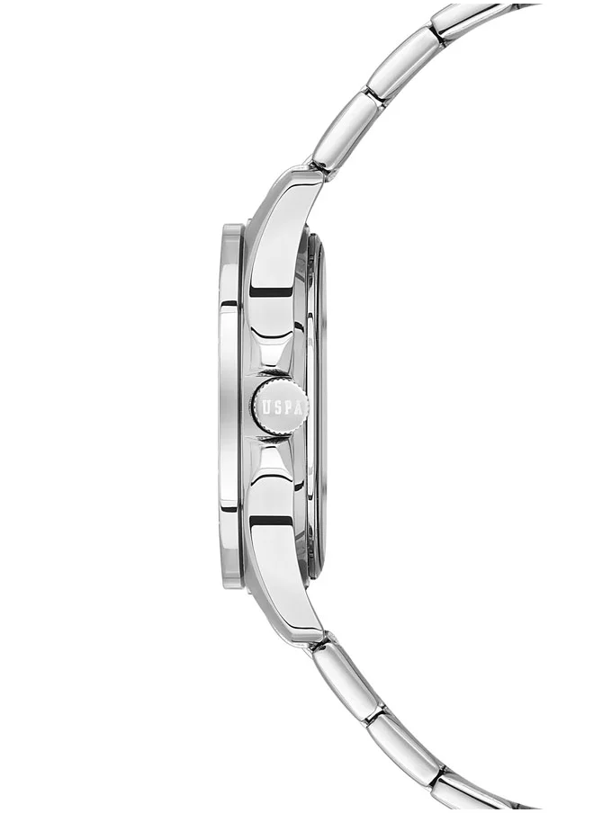 U.S. Polo Assn. U.S. Polo Assn. Stile Ladies' 32x39mm Watch with Green Dial, Stone-Studded Bezel & Dual-Toned Stainless Steel Bracelet - USPA2088-02, Modern Elegance for Every Occasion