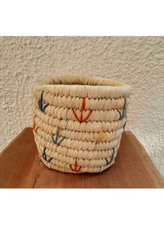 Bazaar Misr Storage wicker basket tassel with handle  - Image 1