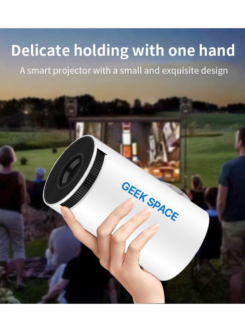 المهوس الفضاء GEEK SPACE HD جهاز عرض ذكي Android 11 سينما صغيرة محمولة 130 بوصة شاشة عرض مصباح 4K مسرح سينما منزلي ألعاب عروض فيديو 180 درجة شاشة دوارة عرض الهاتف المحمول HY300  - Image 1