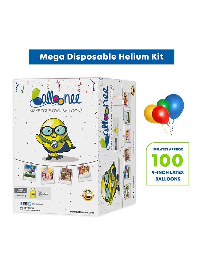 Balloonee Mega Disposable Helium Party Kit - 100 Balloons - Image 4