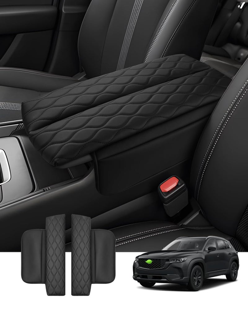 Autorder Center Console Cover for 2023-2025 2026 Mazda CX-50 CX50 Accessories Armrest Cover Leather Armrest Cushion Anti-Scratch Protector with Pockets - Image 1