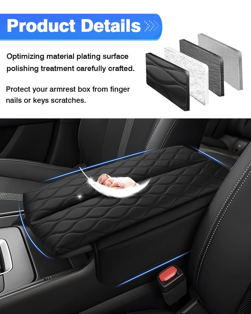 Autorder Center Console Cover for 2023-2025 2026 Mazda CX-50 CX50 Accessories Armrest Cover Leather Armrest Cushion Anti-Scratch Protector with Pockets - Image 4