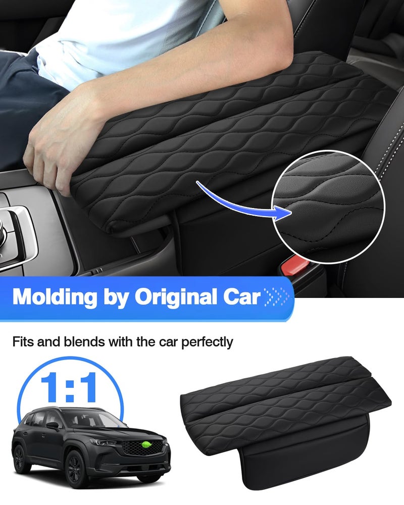 Autorder Center Console Cover for 2023-2025 2026 Mazda CX-50 CX50 Accessories Armrest Cover Leather Armrest Cushion Anti-Scratch Protector with Pockets - Image 3