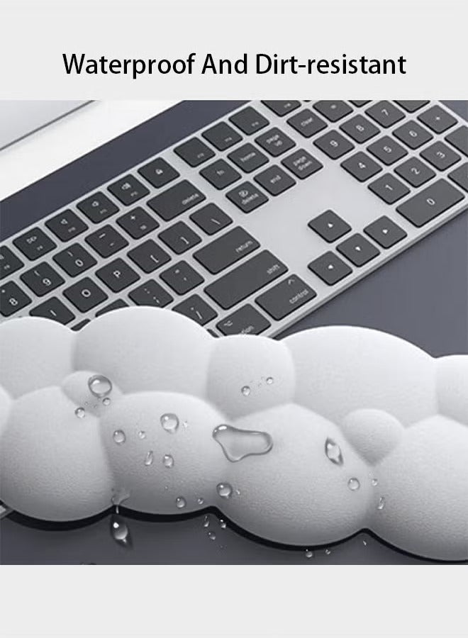Keyboard Wrist Rest Set Computer mouse wrist rest Soft and Elastic Ergonomic Design with Tea Coaster for Typing Comfortably for Office Home (Keyboard not Included)  - Image 5