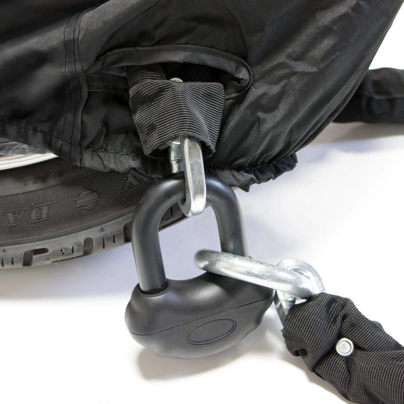 Dowco 51096-00 Guardian WeatherAll Plus Heavy Duty Outdoor Waterproof Motorcycle Cover  Black  fits Honda Grom  Honda Monkey  Kawasaki Z125 - Image 3