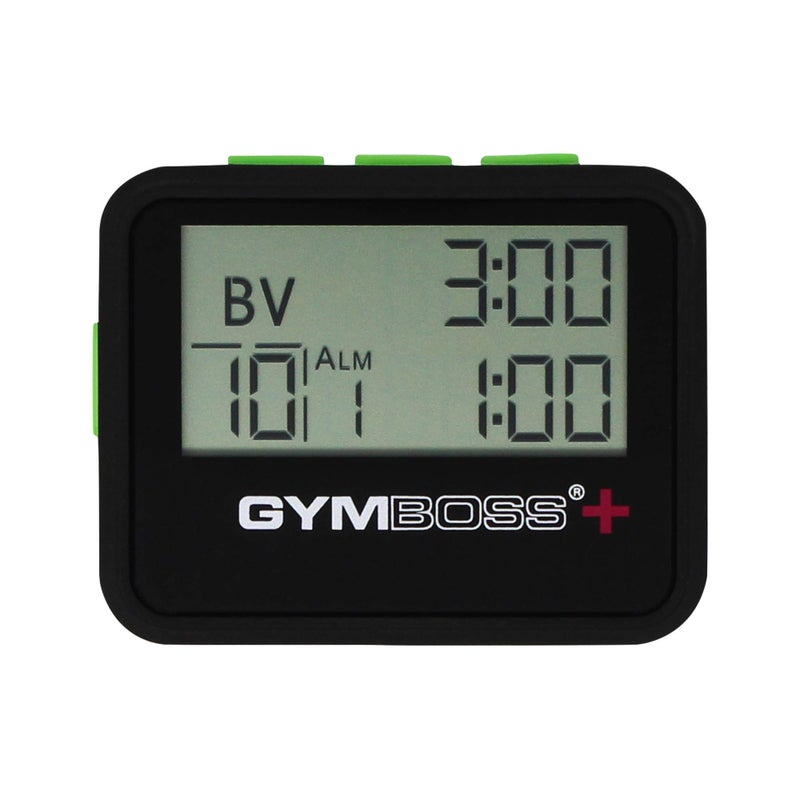 Gymboss جيمبوس بلس مؤقت الفواصل وساعة التوقيف - أسود/أخضر ناعم - Image 2