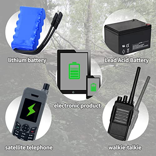 HUABAN Hand Crank Generator High Power Charger for Outdoor Mobile Phone Computer Charging 30W / 0-28V with USB Plug (Black Generator + DC Regulator) - Image 4