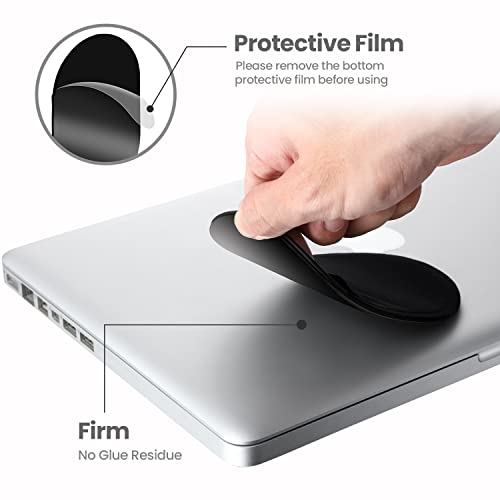 Epessa Universal Stick-On Mouse Pouch, Holder for Wireless Mouse, Sleeve for Laptop, Reusable Adhesive, No Glue Residue, Compatible with iPad or MacBook (Black) - Image 3