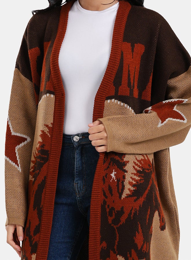 Clue Western-Themed Open Cardigan - Image 5