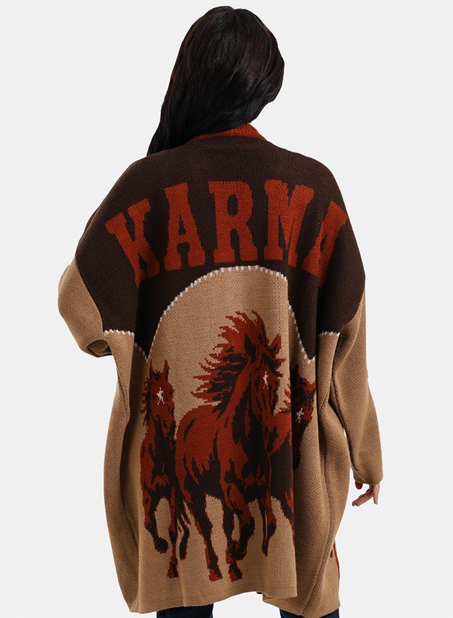 Clue Western-Themed Open Cardigan - Image 4