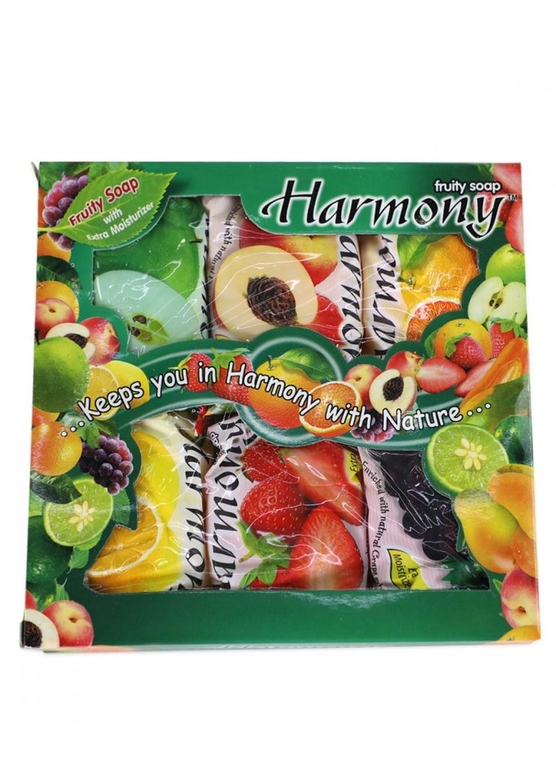 Harmony Set of 6 Pieces Extra Moisturizing Fruity Soap Multicolour 6x75 gm - Image 2