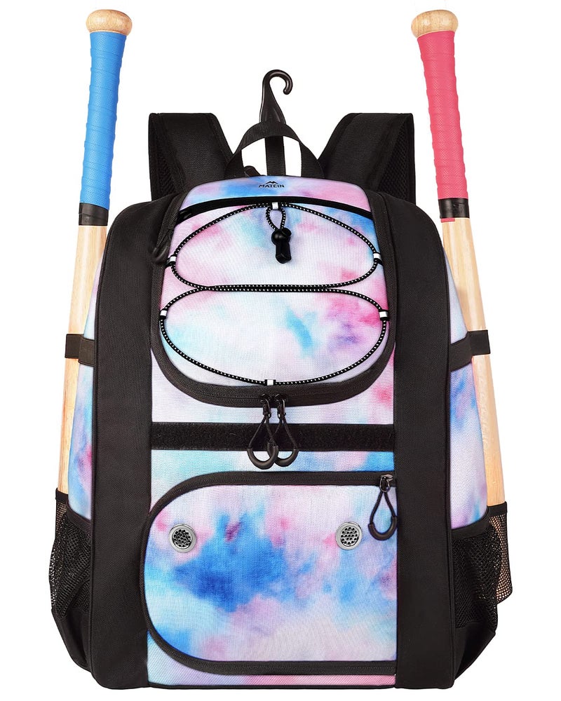 MATEIN Softball Backpack for Girls, Baseball Backpack Equipment Bag with Shoe Compartment, Softball Bat Bag Large Main Compartment Fit Gear & Accessories, Baseball Gifts - Image 1