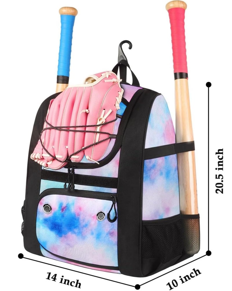 MATEIN Softball Backpack for Girls, Baseball Backpack Equipment Bag with Shoe Compartment, Softball Bat Bag Large Main Compartment Fit Gear & Accessories, Baseball Gifts - Image 5