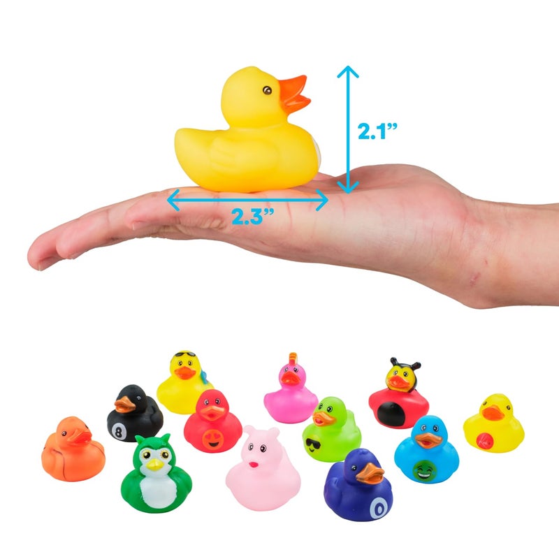 Kicko 2 inches Assorted Rubber Ducks in Bulk  25 Pack  Ducking Jeeps for Kids - Image 3
