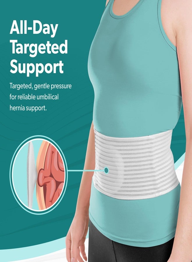 BraceAbility spandex Hernia Belt for Men & Women | Stomach Truss Binder with Compression Support Pad for Abdominal, Umbilical, Navel & Belly Button Hernias - L/XL (New & Improved) Fits 40"-60" - Image 4