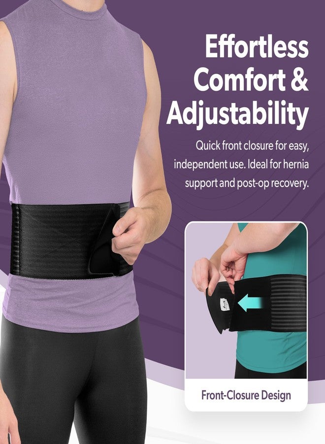 BraceAbility spandex Hernia Belt for Men & Women | Stomach Truss Binder with Compression Support Pad for Abdominal, Umbilical, Navel & Belly Button Hernias - L/XL (New & Improved) Fits 40"-60" - Image 5