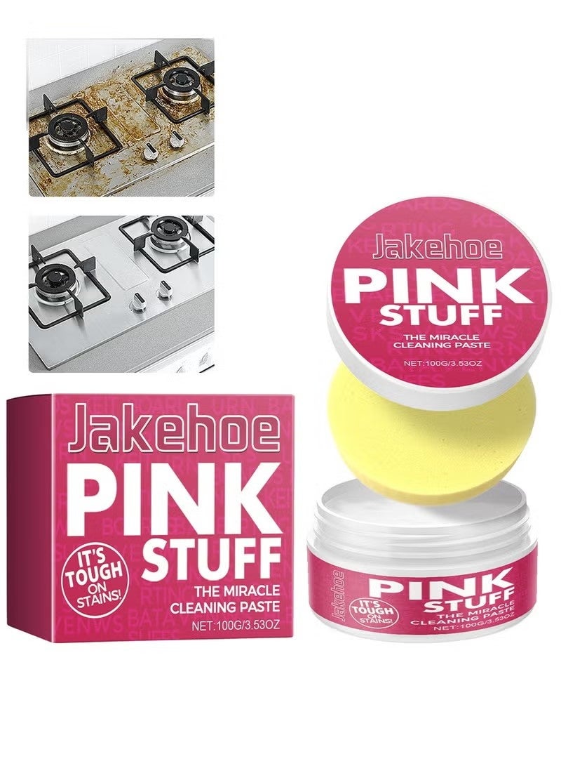 Jakehoe كريم تنظيف المطبخ متعدد الاستخدامات، كريم تنظيف أبخرة زيت المطبخ له تأثيرات متعددة في تنظيف بقع الزيت وبقع الزيت - Image 1