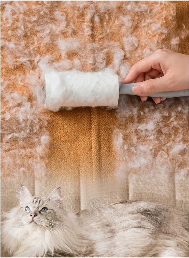 Portable Lint Roller with 2 Handle 5 Refills 300 Sheets Replacement 5 Pieces Set Pet Hair Remover - Image 4