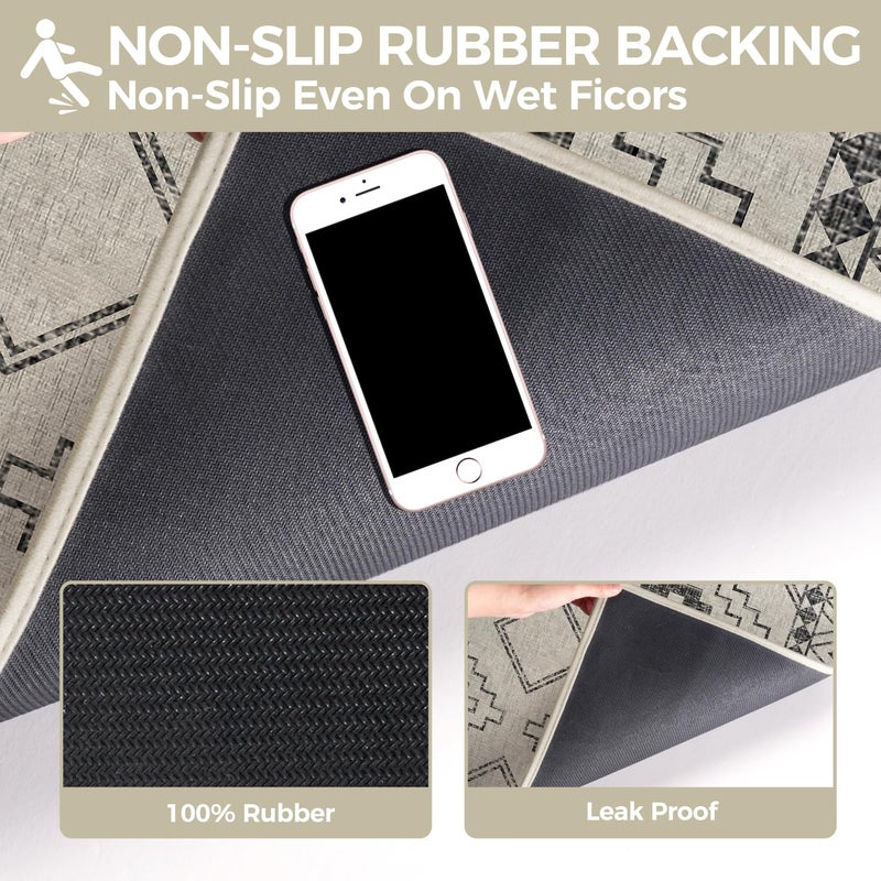YDKGL Indoor Door Mat 20"x31",Beige Door Mats Indoor Entrance Dirt Resistant & Absorbent, Non-Slip Rubber Backing Front Door Mats,Washable Low-Profile Doormat for Entryway, Inside Home Entrance - Image 4