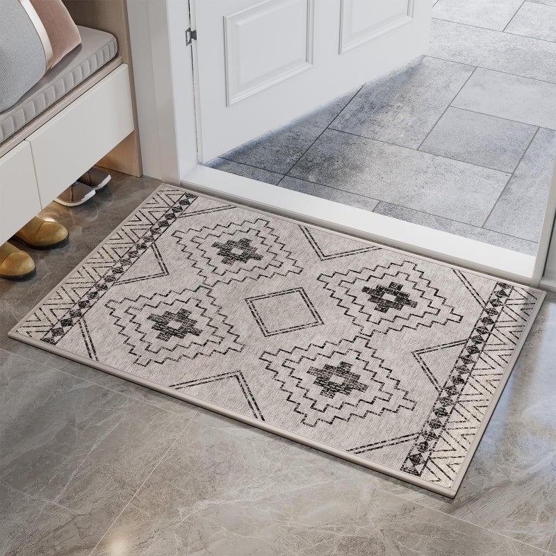 YDKGL Indoor Door Mat 20"x31",Beige Door Mats Indoor Entrance Dirt Resistant & Absorbent, Non-Slip Rubber Backing Front Door Mats,Washable Low-Profile Doormat for Entryway, Inside Home Entrance - Image 1