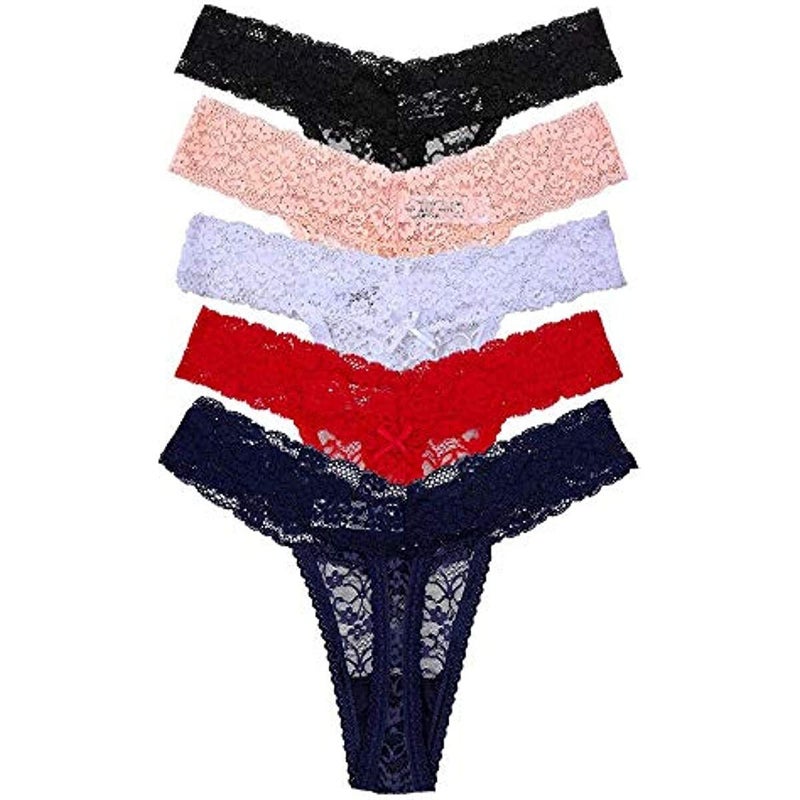 Large Size Lace Women'S Thong Transparent Hollow T Pants Low Waist Underwear - Image 2
