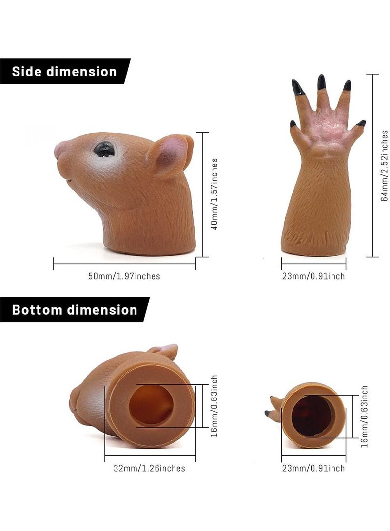 دمية يدوية على شكل إصبع السنجاب ، ألعاب مبتكرة دعائم هدية للأطفال أداء تنكري للحفلات - Image 3