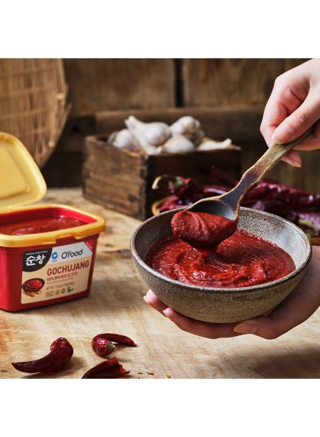 O'Food Gochujang Korean Red Chili Pepper Paste, Mild Hot Sauce, Spicy, Sweet And Savory Korean Traditional Fermented Condiment, Brown Rice, 1.1Lb  - Image 1