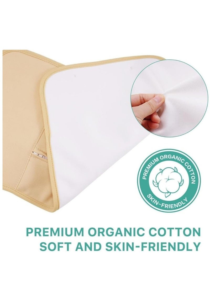 NIKITA.VIVI - 2 in 1 Castor Oil Wrap Set for Waist and Neck Reusable Kit for Liver Adjustable Elastic Strap Aid Sleep Cotton Flannel & Soft Ties for Waist and Thyroid Neck - Image 1
