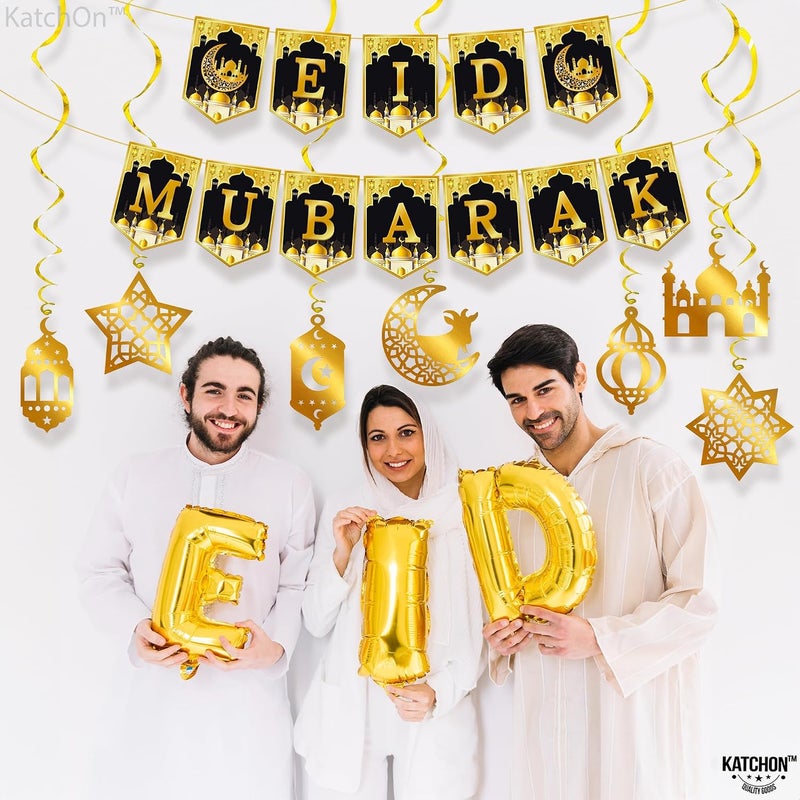 KatchOn Eid Mubarak Party Garland – Islamic Eid Decoration Garland for Iftar Dinner Parties – Pack of 1 - Image 5