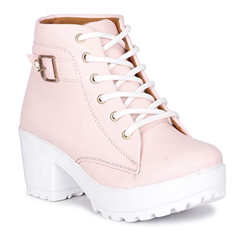 KRAFTER Women's & Girl's Classic Winter Boot-Pink-1-37 - Image 2