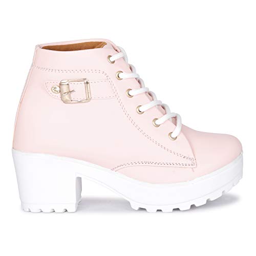 KRAFTER Women's & Girl's Classic Winter Boot-Pink-1-37 - Image 3