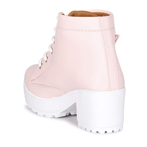KRAFTER Women's & Girl's Classic Winter Boot-Pink-1-37 - Image 4