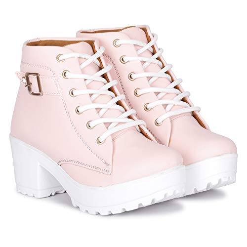 KRAFTER Women's & Girl's Classic Winter Boot-Pink-1-37 - Image 1