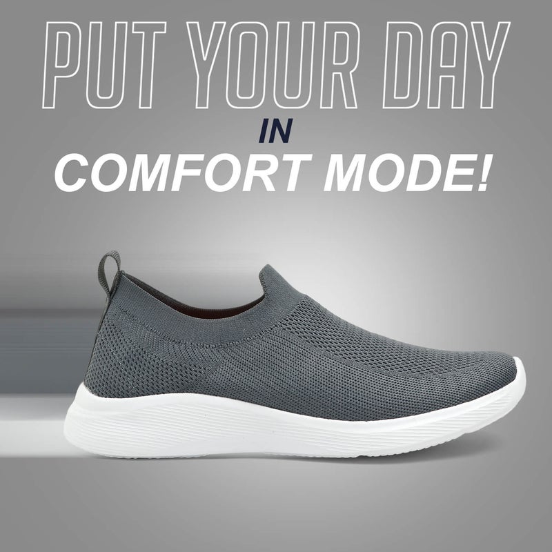 Face حذاء إيرفلو رياضي باللون الرمادي الداكن للرجال - Image 1