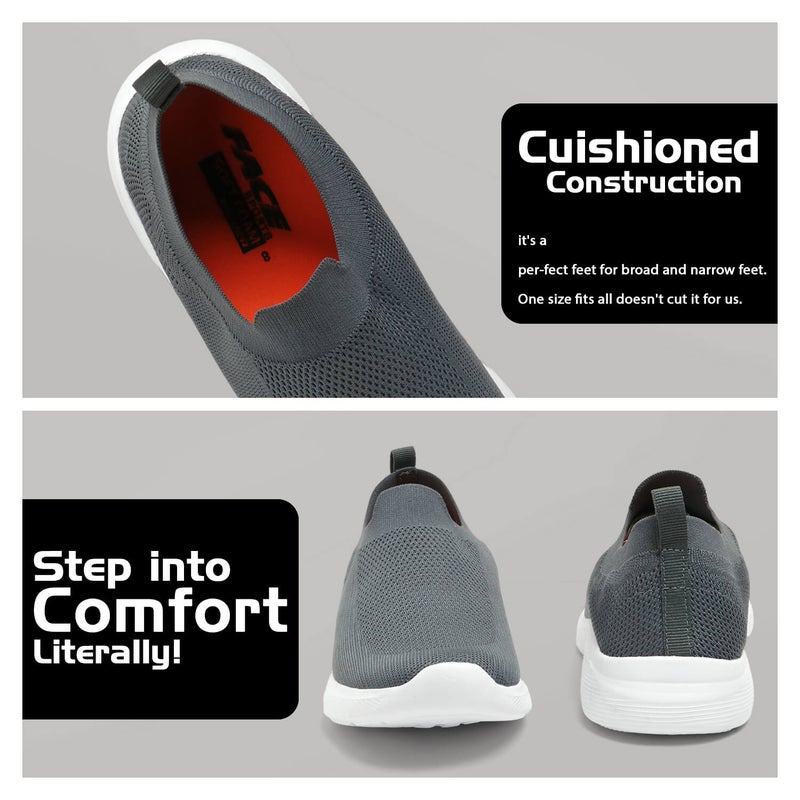 Face حذاء إيرفلو رياضي باللون الرمادي الداكن للرجال - Image 5