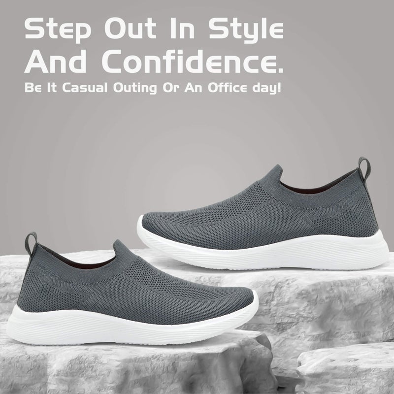 Face حذاء إيرفلو رياضي باللون الرمادي الداكن للرجال - Image 4