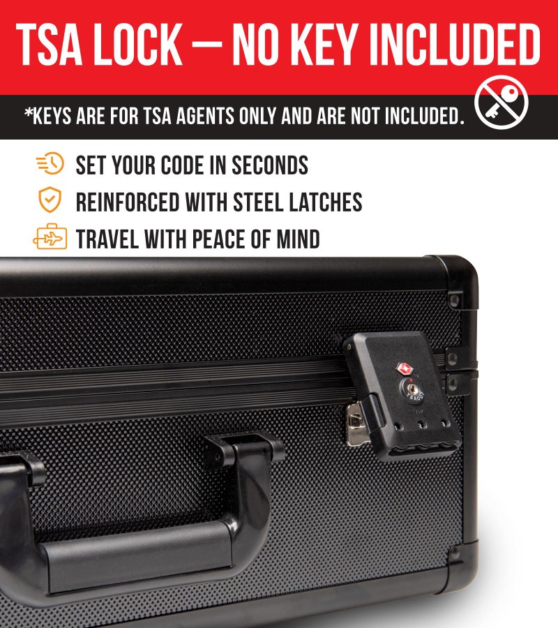 Panopply SLAB ARMOR 3 Row Graded Card Storage Box PSA Slab Case For Graded cards Hold 120+ Slabs Graded Card Case PSA Graded Card Storage Sports Baseball Card Collector Gifts TSA approved lock (BLACK) - Image 4