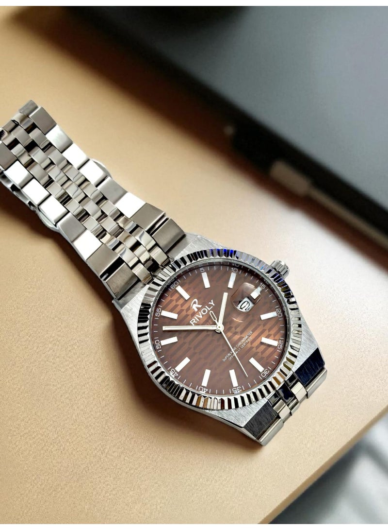Rivoli Men's Stainless Steel Analog Quartz Watch, Easy to Read Fashion Design Waterproof Classic Luxury. - Image 5