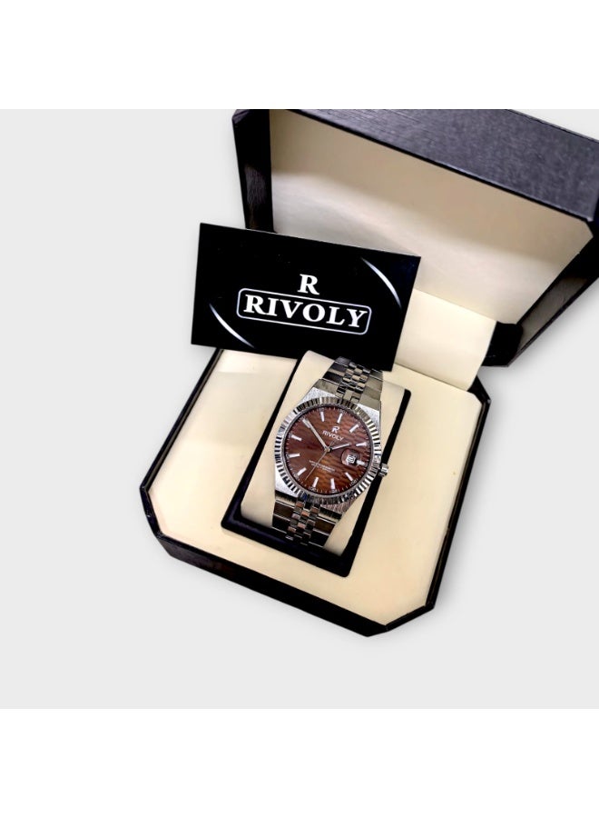 Rivoli Men's Stainless Steel Analog Quartz Watch, Easy to Read Fashion Design Waterproof Classic Luxury. - Image 3